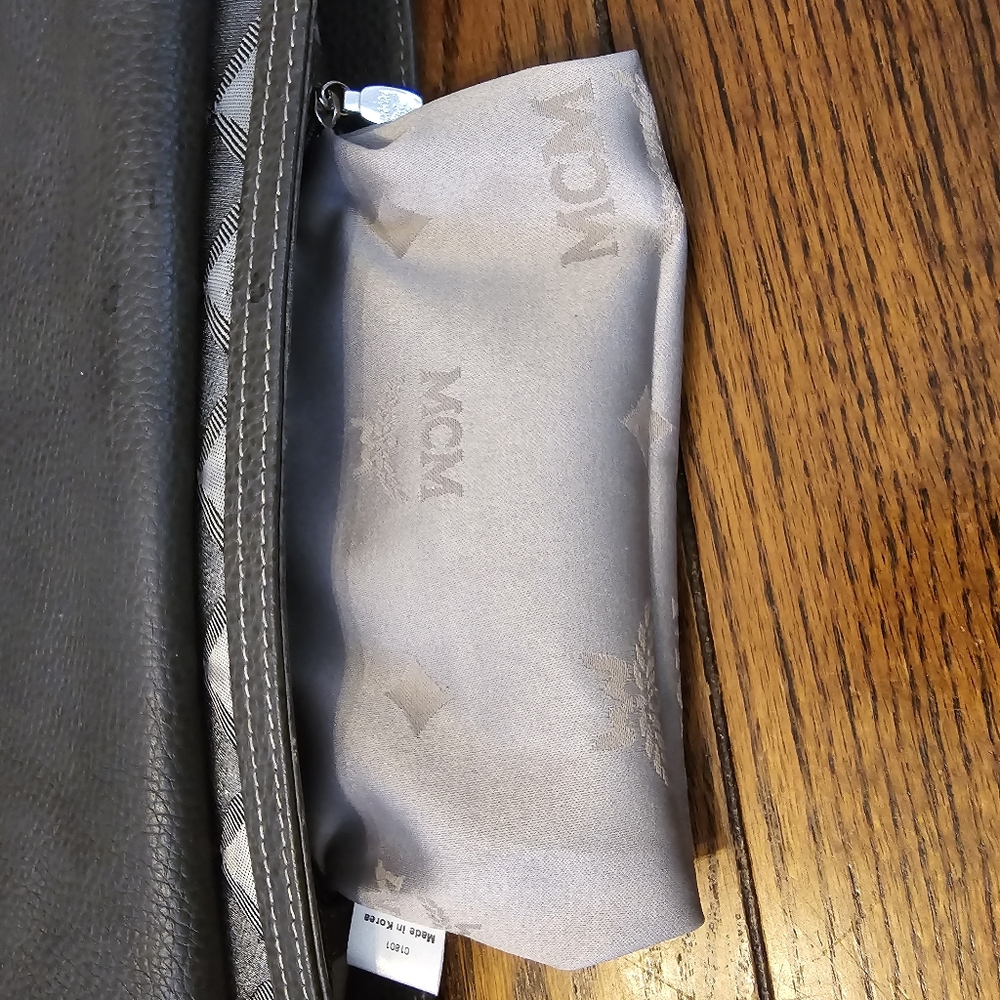 MCM RARE Gray Glitter Canvas Handbag in EUC - Picture 14 of 16